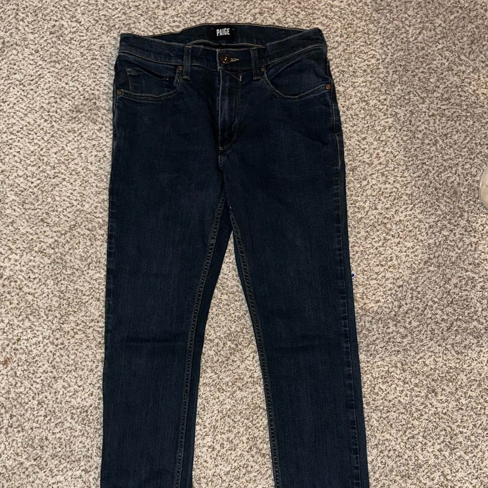 PAIGE Men's Deep Indigo Skinny Jeans